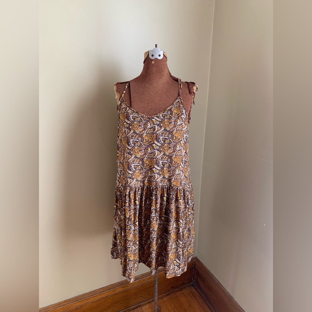 American eagle fall slip dress, spaghetti strap cotton mini dress